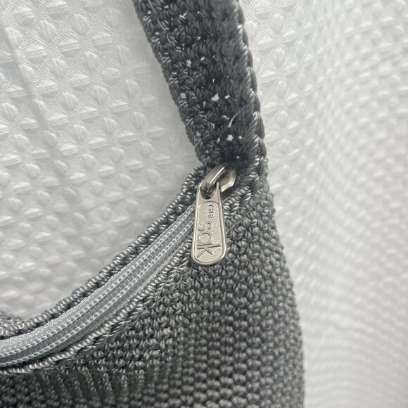 The SAK Gray Crochet Crossbody Bohemian Travel Bag - Picture 6 of 8